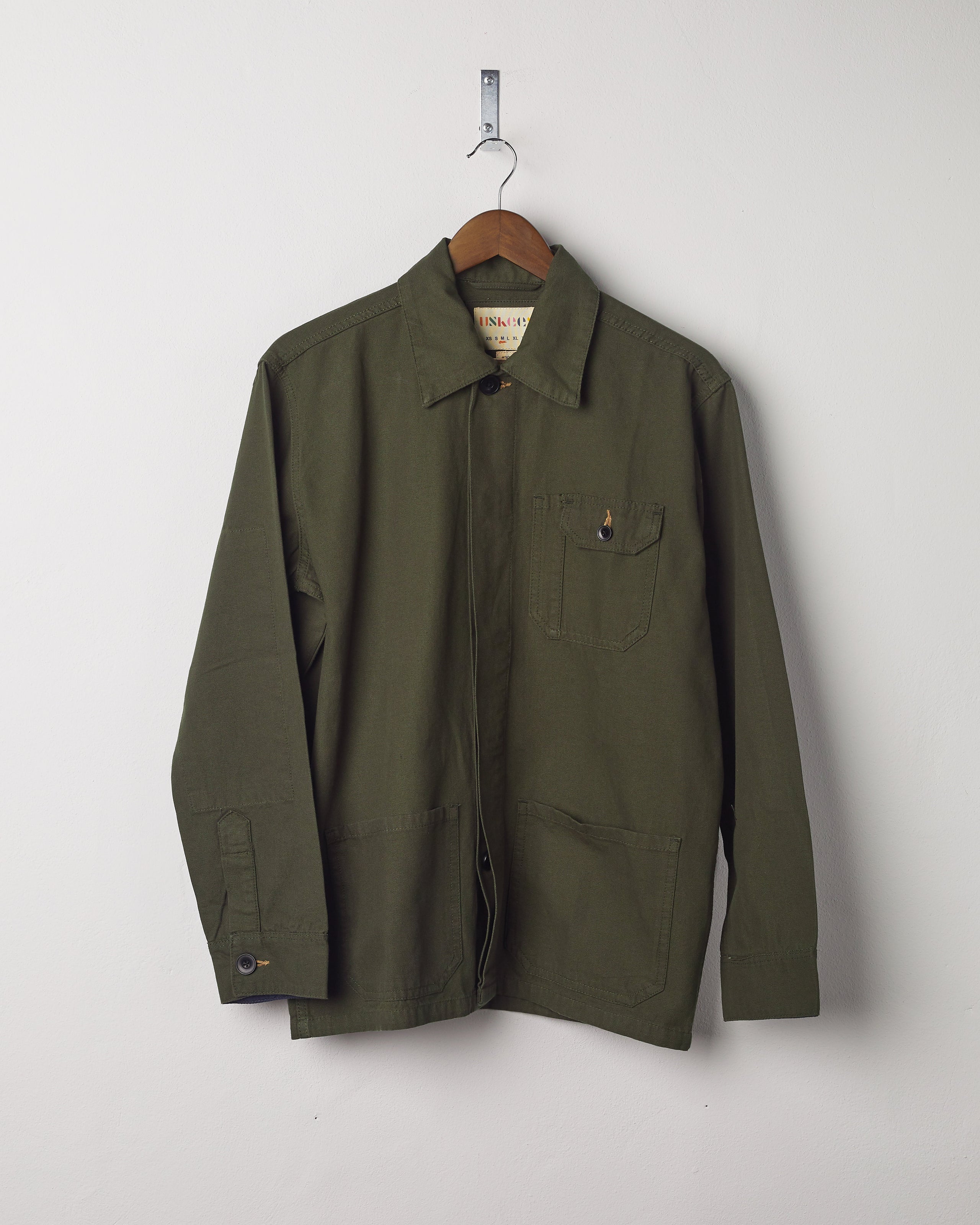 Uskees #3011 Hidden Button Overshirt (Vine Green) Passenger Outfitters